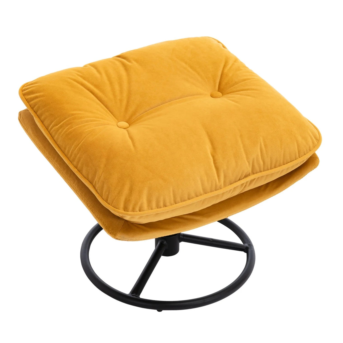 Velvet Swivel Accent Chair With Ottoman Set, Pink, 31.73 x 33.5 x 33.78 Inches