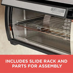 Black+Decker SpaceMaker Under-Cabinet Toaster Oven, Digital Controls, Black/Stainless Steel, Fits 9-Inch Pizza & 4 Slices