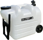 Wheeled Water Storage Container With Handle And Faucet, 28L PE, 49cmx27cmx39.9cm
