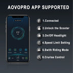 AOVOPRO Foldable Electric Scooter For Adults, 350W, 8.5 inch, 21 Miles Range - ES80