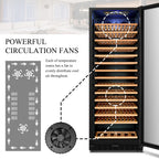 Lanbo 165 Bottle Built-In Black Single Zone Wine Cooler, 24 inch Width - LW177S