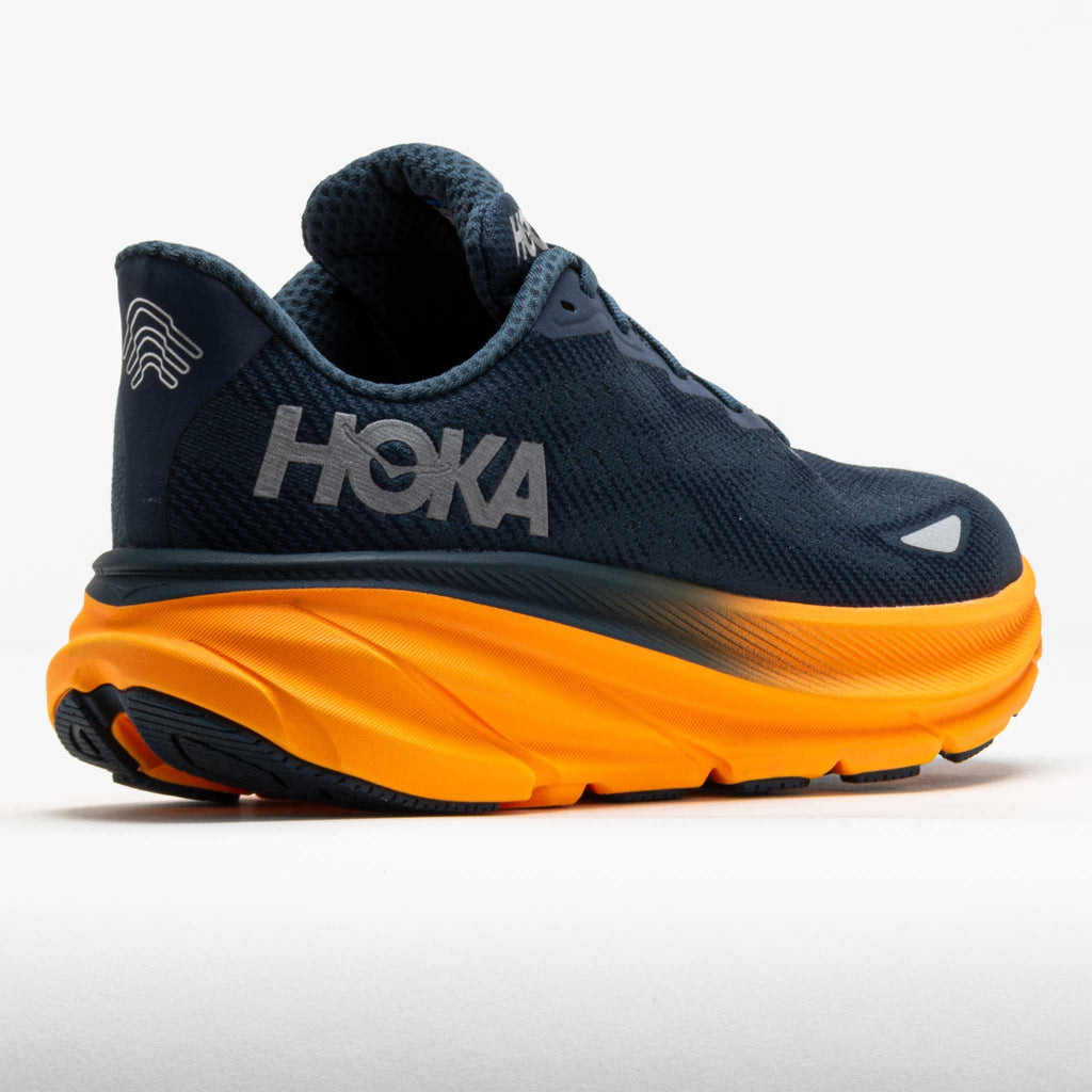 Clifton 9 GTX Men's Running Shoes Stormy Skies/Orange Zest
