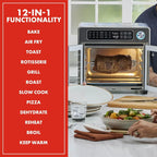 Emeril Lagasse French Door Air Fryer Toaster Oven Combo, 26-Quart, 24 Cooking Functions, Stainless Steel