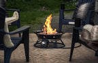 Portable Propane Fire Pit 21-inch 58,000 BTU With Cover And Carry Kit