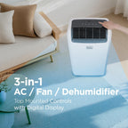 BLACK+DECKER Portable Air Conditioner 10,000 BTU for Rooms up to 450 Sq. Ft., White
