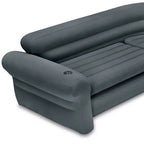 Intex Inflatable L-Shaped Corner Lounge Sofa, Gray, 2-Pack, 30 Inches - Built-In Cup Holders