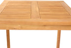 Sunnydaze Solid Teak Wood Square Patio Bar Table, 31.5in W x 31.5in D x 43.5in H