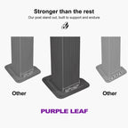 PURPLE LEAF Outdoor Hardtop Gazebo, 8' X 8', Galvanized Steel Double Roof, Aluminum Frame, Grey