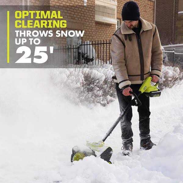 RYOBI 40V Cordless Electric Snow Shovel With 4.0 Ah Battery And Charger - 12 in