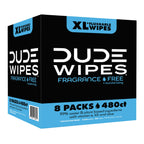 DUDE Flushable Wipes, Fragrance-Free, Moisturizing, XL, 480 Wipes