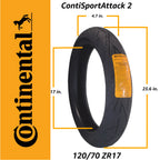 Continental ContiSportAttack 2 Sport Motorcycle Tires 120/70ZR17 Front & 180/55ZR17 Rear