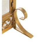 Plow & Hearth Small Cast Iron Scrollwork Fireplace Fire Screen With Doors