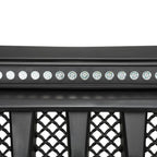Black Front Grille With LED Off-Road Lights For 07-18 Jeep Wrangler JK - Mars Grille
