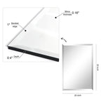 Frameless Beveled Prism Wall Mirror - Clear