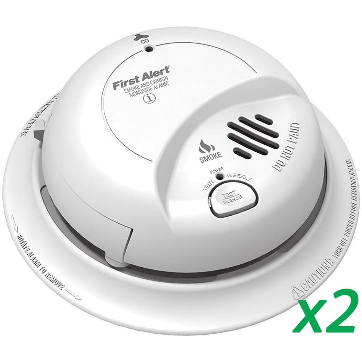 BRK Hardwired Smoke And Carbon Monoxide Detector 2 Pack With 9-Volt Battery Backup - 2X-SC9120B
