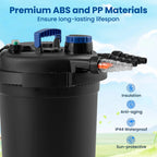 Costway Pond Pressure Bio Filter 4000 GAL With 13W UV Sterilizer - 10000L