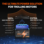 LiTime 12V 100Ah TM LiFePO4 Lithium Trolling Motor Battery With Built-In 100A BMS - Group 24