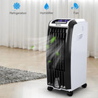 Costway Portable Evaporative Air Cooler Fan With Remote Control - 6.5L, White + Black