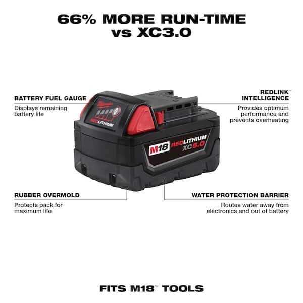 Milwaukee M18 Forced Air Propane Heater, 70,000 BTU With 5.0Ah Battery