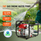 BENTISM 2 in 7HP 4-Stroke Gasoline Water Transfer Pump - SCWP50