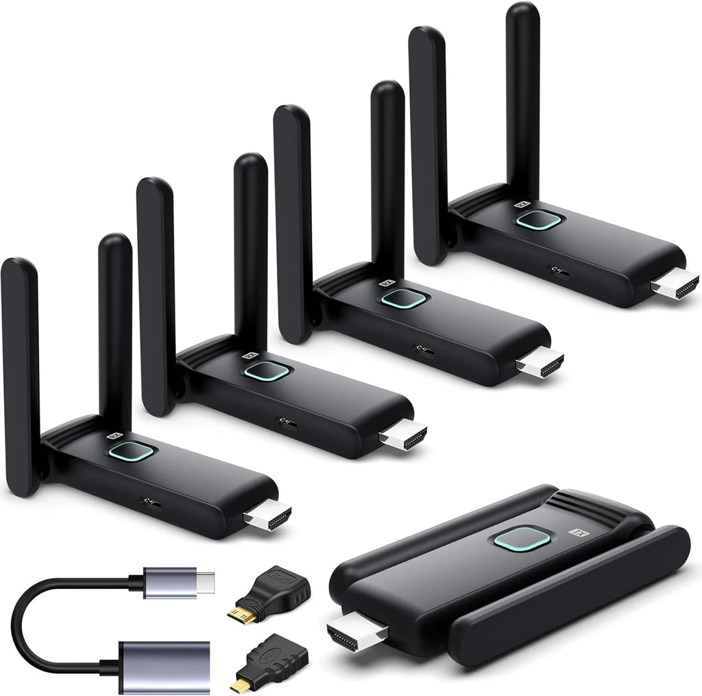 YUYUNLOMN Wireless HDMI Transmitter With 4 Receivers, 165FT, Black - G58F