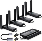 YUYUNLOMN Wireless HDMI Transmitter With 4 Receivers, 165FT, Black - G58F