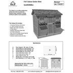Outdoor Living Today Cabana Wooden Storage Shed, 9 ft. W x 6 ft. D - CB96