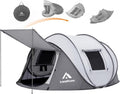 4 Person Pop-Up Camping Tent, Waterproof, 2 Doors, Automatic Setup