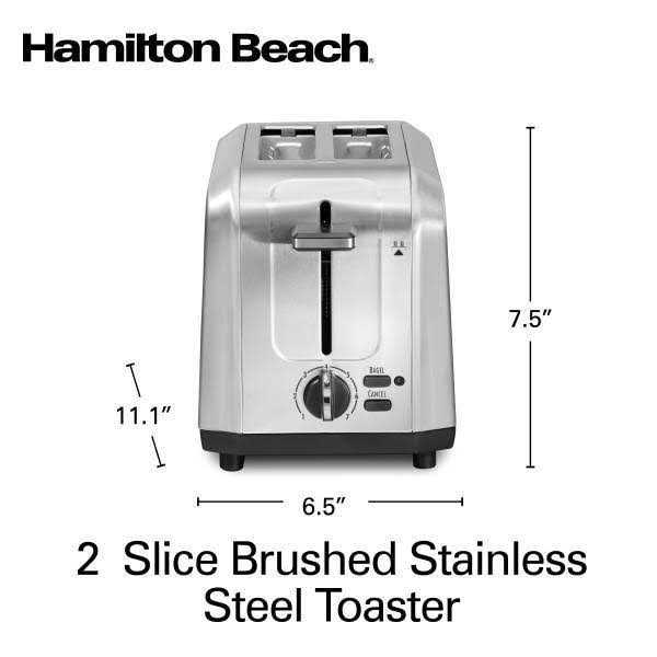 Hamilton Beach 2 Slice Brushed Stainless Steel Toaster