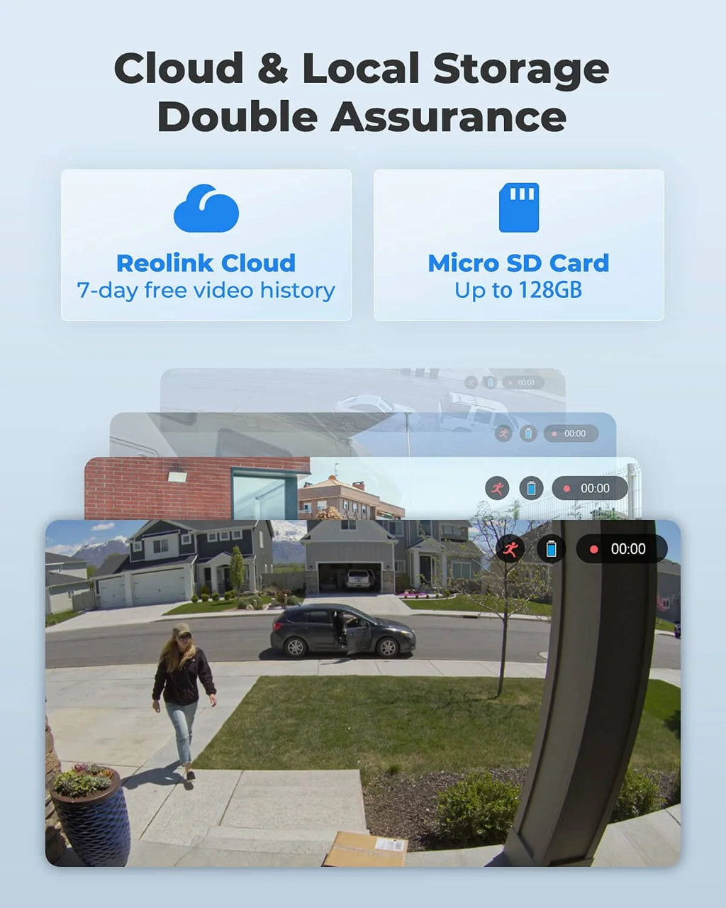 Reolink Outdoor Battery-Powered WiFi Security Camera, 4MP, 2.4/5GHz - Argus 3 Pro