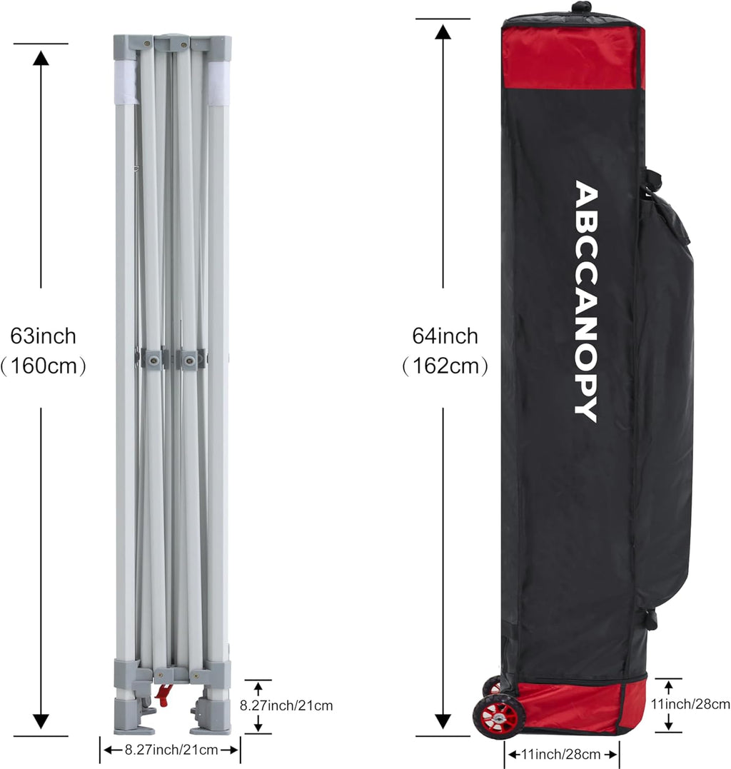 ABCCANOPY Easy Pop Up Canopy Tent With Sidewalls 10x10 Ft White - Commercial Series