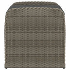 vidaXL Outdoor Poly Rattan Storage Bench With Cushion, Black, 45.3 x 20.1 x 20.5 in