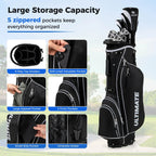 Costway Men's Complete Golf Club Set 10 Pieces With 460cc Alloy Driver