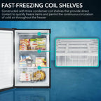 Whynter Upright Freezer 3.0 Cu. Ft., Stainless Steel, Lock - Cuf-301SS