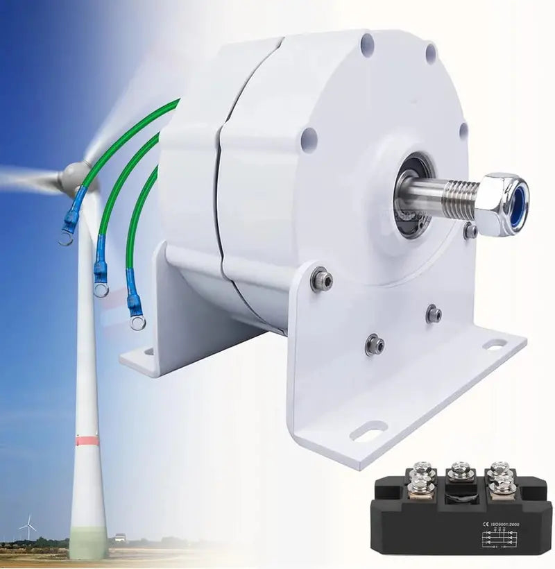 Gearless Permanent Magnet Generator 12000W, 12V/24V/48V/120V/220V, 3 Phase