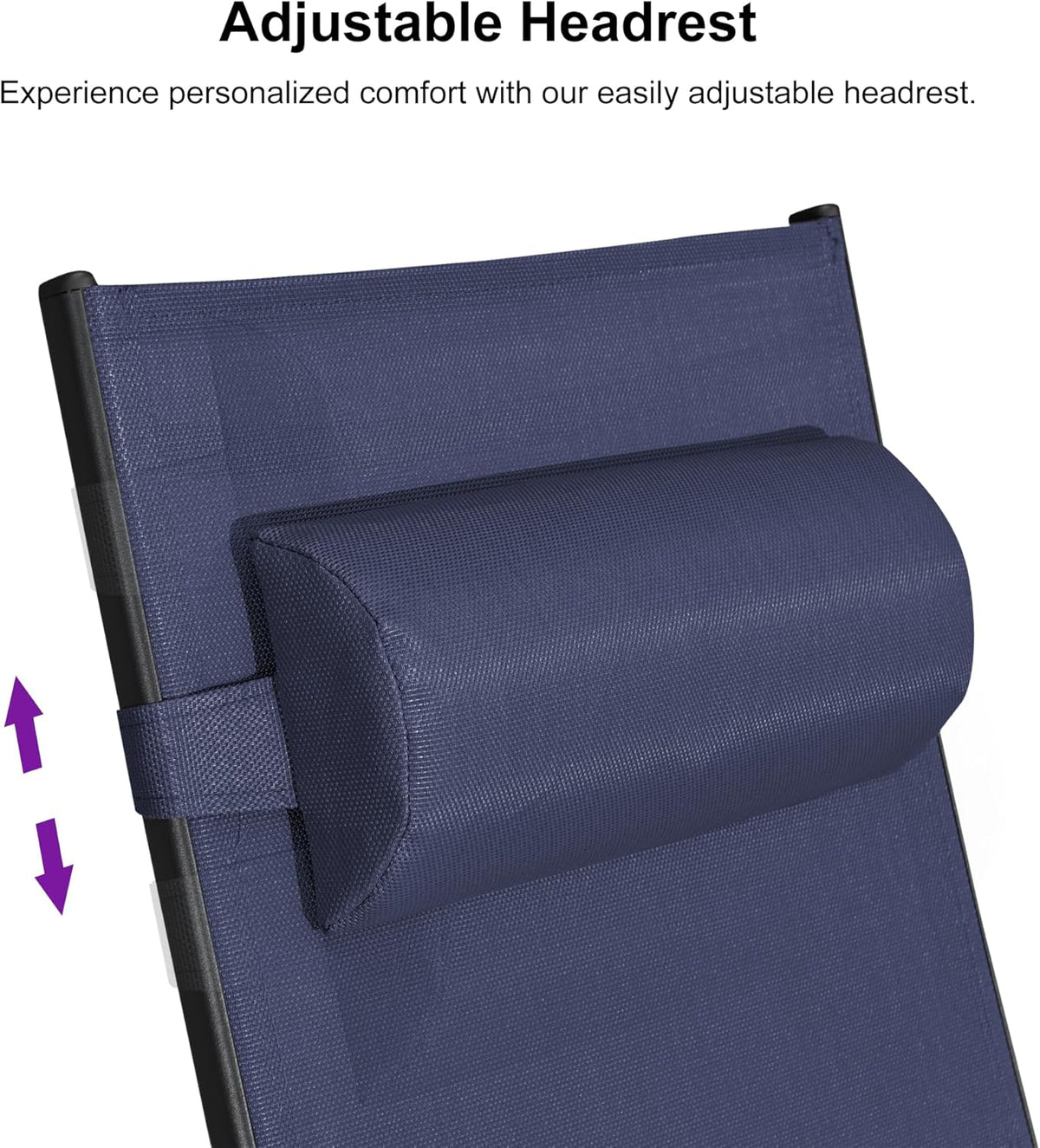 PURPLE LEAF Patio Chaise Lounge Set, 2 Chairs And 1 Table, Aluminum Textilene, 4 Adjustable Positions