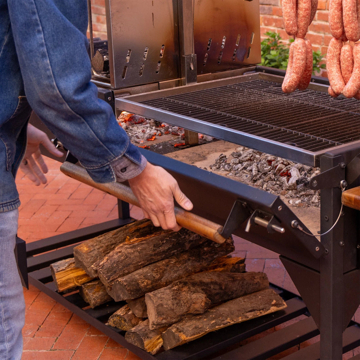 Backyard Discovery Argentine Santa Maria XL Wood Fire & Charcoal Steel Grill, 723 Square Inch - Asado Clamp