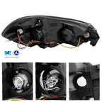 AKKON Projector Headlamps And LED Tail Lamps for 06-13 Impala and 14-16 Impala Limited - Black