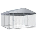 Outdoor Dog Kennel With Weatherproof Roof, 150.4 Sq Ft - 150.4 x 150.4 x 88.6 in