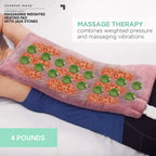 Sharper Image Calming Heat Jade Stone Massaging Weighted Heating Pad, 12 in x 24 in, 4 lbs