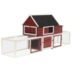 Pawhut Wooden Backyard Chicken Coop With Nesting Box And Run, 114in