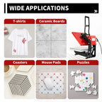 16 in x 20 in Clamshell Semi-Auto Open Heat Press Machine With Slide-Out Function