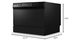 COMFEE' Portable Countertop Dishwasher, 6 Place Setting, Stainless Steel - CDC22P1BBB