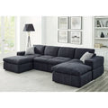 134in Wide Reversible Modular Sectional With Ottoman