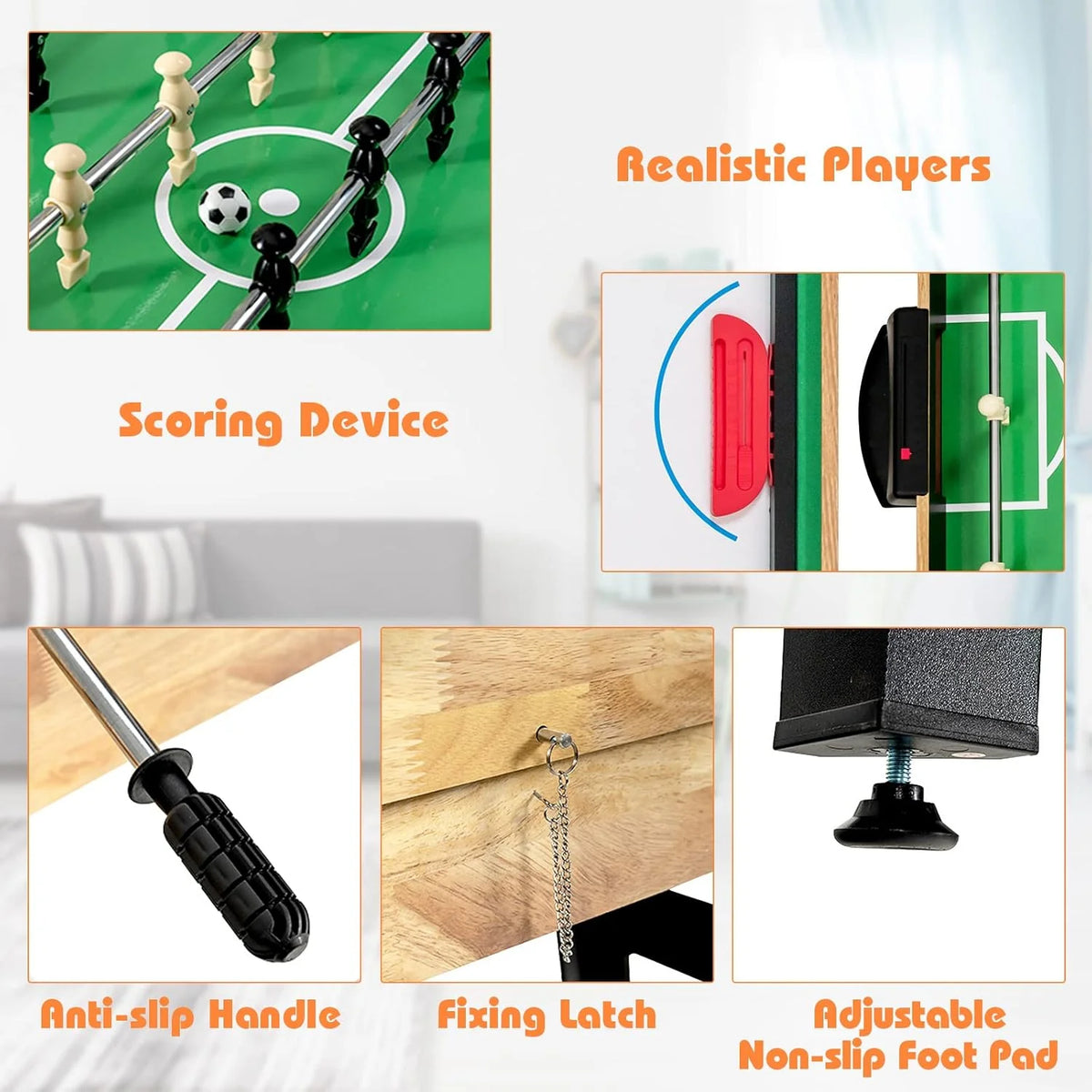 10-Function Multi-Game Table, Green - 105.4L x 61W x 80H Centimetres