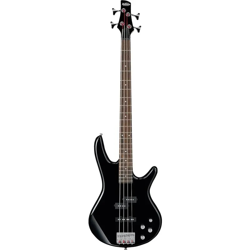 Ibanez GIO Bass Guitar, Black Finish, 22 Frets, 34 inch Scale, Agathis Body, Maple Neck, Rosewood Fingerboard - GSR200