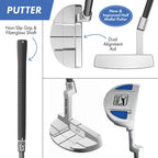 PGA Tour Right-Handed 10-Piece Kids Golf Club Stand Bag Set, Ages 8-12, Player Height 4ft 8in - 5ft 2in
