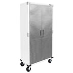 Seville Classics UltraHD Rolling Storage Cabinet, Granite, 36in W x 18in D x 72in H