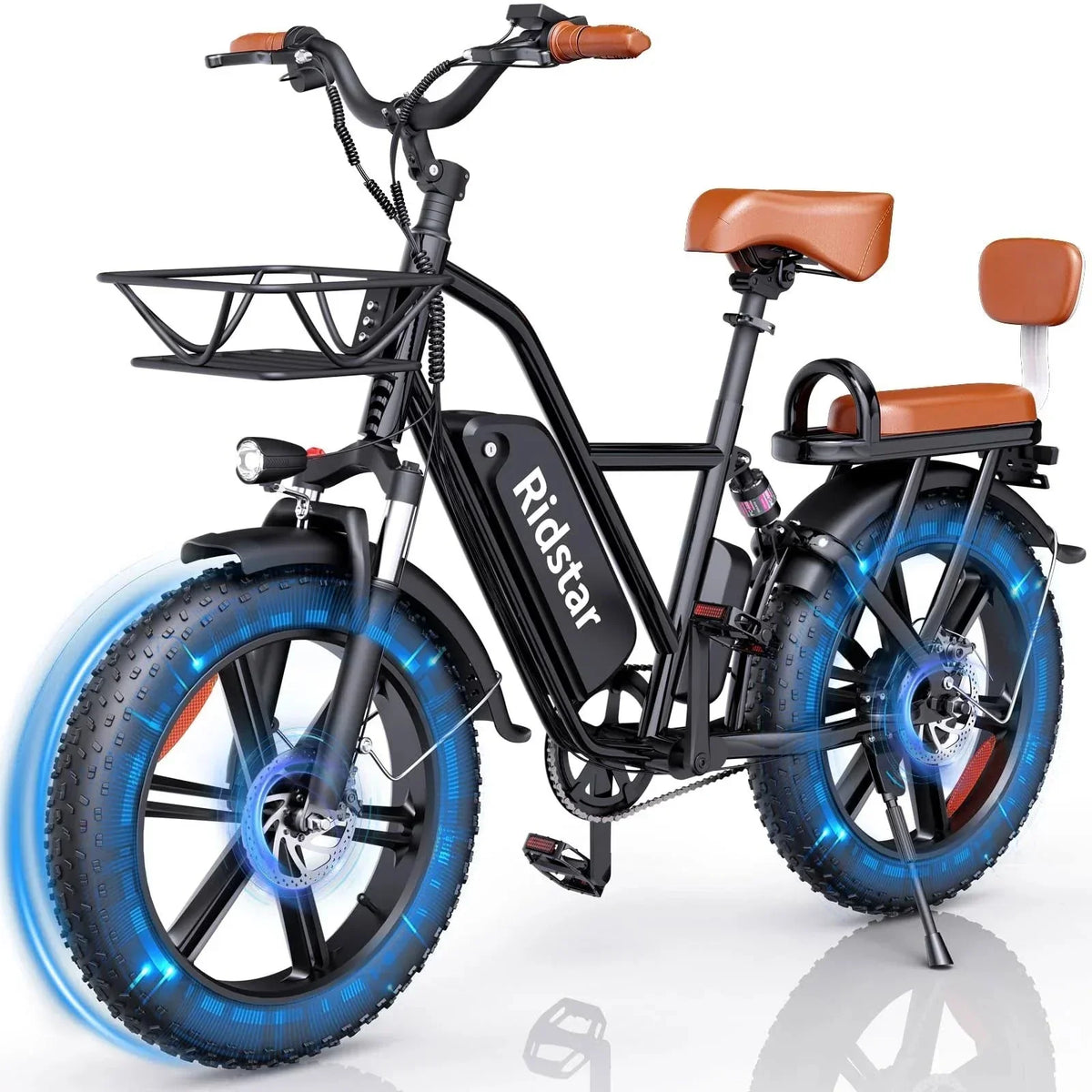 Bopzin Adult Electric Bicycle 1000W, 48V 15Ah Battery, 20 in x 4.0 in - FM001