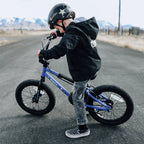 Glerc Kids BMX Style Bicycle 14 Inch Blue With Training Wheels And Coaster Brake